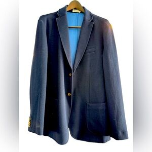 Peter Millar Crown Comfort 70% Wool Blazer 2 Button Sport Coat Navy